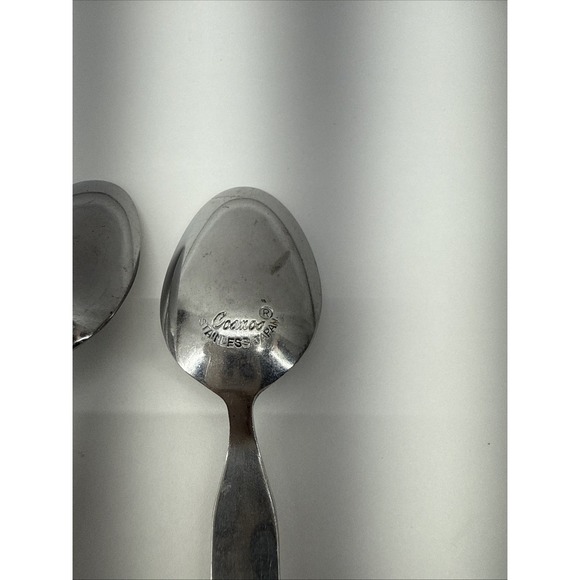 Set of 4 Cosmos Stainless Japan Iced Tea Spoons Textured Floral Vintage Flatware - Picture 5 of 6